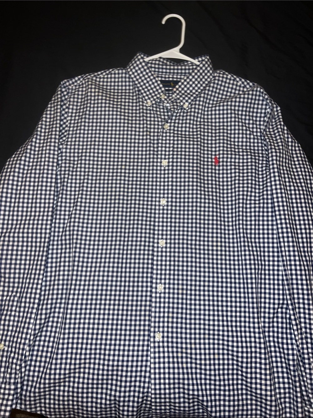 Polo by Ralph Lauren Navy and White Gingham Button-Down Shirt